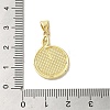 Brass Pave Shell Pendants KK-I708-12B-G-3