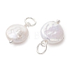 Natural Baroque Keshi Pearl Pendants PALLOY-JF05195-2