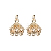 Brass Micro Pave Cubic Zirconia Multi-Strand Links KK-B133-06G-02-1