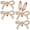 CRASPIRE 4Pcs Alloy Crystal Rhinestone Wedding Shoe Decorations FIND-CP0002-06KCG-1