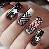 Stainless Steel DIY Nail Art Templates MRMJ-WH0098-041-4