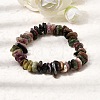 Natural Multicolor Tourmaline Chip Beaded Stretch Bracelets GG-CBA0FEA-01C-2