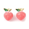 Fruit Brass Enamel Pendants KK-M324-04E-G-1