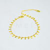 Brass Disc Coin Tassel Pendant Anklets for Women FY0158-2