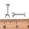 304 Stainless Steel Prong Earring Settings SA-CBA8B85-11B-02-2