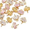 SHEGRACE Brass Pave Cubic Zirconia Rectangle Connector Charms XGRQ2O369-438G-1