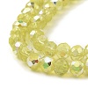 Baking Painted Transparent Glass Beads Strands DGLA-A034-J6mm-B05-3