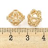 Hollow Rack Plating Brass Micro Pave Clear Cubic Zirconia Beads KK-F089-38G-3