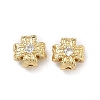 Brass Clear Cubic Zirconia Beads KK-D228-14G-1