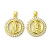 Brass Micro Pave Cubic Zirconia Pendants KK-H472-53E-G-1