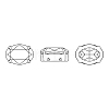 Preciosa® MAXIMA Crystal Sew-On Cups LS-Y-PRC-SB8-10330-S-5