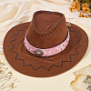 1Pc PU Leather with Alloy Oval Tie Knot Belts for Women AJEW-CL0005-37-4