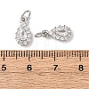 Brass Micro Pave Cubic Zirconia Charms LS-RB-I077-15P-RS-3