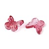 Transparent Spray Painted Glass Charms GLAA-T016-22F-2