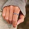Wave Shaped 925 Sterling Silver Micro Pave Cubic Zirconia Finger Rings FS-WGA19D0-02-5