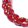 Opaque Solid Color Electroplate Glass Beads Strands LS-EGLA-N013-P4mm-B07-3