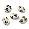 Handmade Printed Porcelain Beads PORC-F005-01D-1