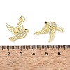 Brass Micro Pave Black Cubic Zirconia Pendants CU-CBA6305-03G-3
