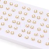 Brass & Natural Pearl Stud Earrings PEAR-N020-WX15-5