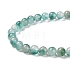Faceted Rondelle Dyed Natural White Jade Bead Strands G-D073-01B-3