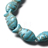 Synthetic Turquoise Dyed Beads Strands X-G-E594-18-3