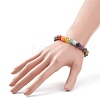 5Pcs 5 Style Natural Wood & Mixed Gemstone Round Beaded Stretch Bracelets Set BJEW-JB08815-3