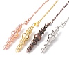 Rack Plating Brass Cable Chain Pointed Dowsing Pendulums HJEW-G016-02-2