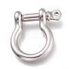 Tarnish Resistant 304 Stainless Steel D-Ring Anchor Shackle Clasps STAS-Z017-15P-01-1