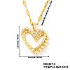 Simple and Elegant Brass Micro Pave Clear Cubic Zirconia Pendant Necklaces for Women XQ3447-2-2