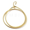 Polyester Cord Braided Necklace Makings MAK-L043-03G-10-1