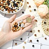 500Pcs 5 Colors Natural Wood Beads WOOD-YW0001-99-5