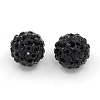 10MM Polymer Clay Grade A Rhinestone Pave Disco Ball Beads X-RB-H258-10MM-280-1