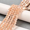 Opaque Solid Color Electroplate Glass Beads Strands EGLA-A039-P4mm-B06-4