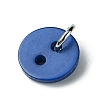Resin Flat Round 2-Hole Buttons Pendants PALLOY-JF03384-3