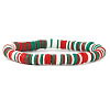 Christmas Theme Polymer Clay Heishi Beads Stretch Bracelets for Women BJ5719-4-1