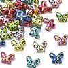 UV Plating Leopard Print Pattern Opaque Acrylic Beads OACR-CJZ0001-03-1