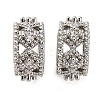 Brass Micro Pave Cubic Zirconia European Beads KK-K378-39P-1