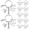 20Pcs Alloy Chemistry Theme Keychains KEYC-SC00036-1
