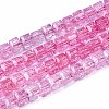 Crackle Transparent Glass Beads Strands GLAA-N062-6mm-07-1