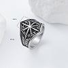 Eight-Point Star 304 Stainless Steel Finger Rings UT4019-1-2