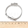 304 Stainless Steel Watch Band Chain Bracelets for Women Men BJEW-P386-09P-M-5