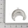Brass Micro Pave Clear Cubic Zirconia Pendants CU-CBAC53C-05P-3