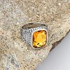 304 Stainless Steel with Cubic Zirconia Finger Rings for Men FS-WG67565-48-1