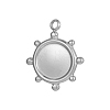 304 Stainless Steel Pendants Cabochon Setting STAS-OY009-60P-1
