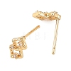 SHEGRACE Brass Micro Pave Clear Cubic Zirconia Stud Earring XGRQ4N172-729G-2