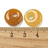 Natural Topaz Jade Donut/Pi Disc Charms G-G142-02C-3