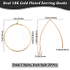 20Pcs Brass Earring Hooks & 20Pcs Hoop Earring Findings KK-BBC0005-42-2
