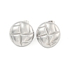 Non-Tarnish Flat Round 304 Stainless Steel Ear Studs EJEW-L290-027P-1