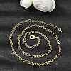 3.5MM Brass Rolo Chain Necklaces for Women NJEW-F366-02B-1