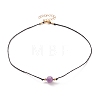 Faceted Natural Dyed Gemstone Pendant Necklaces NJEW-JN03230-2